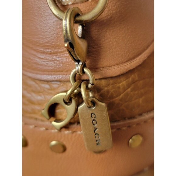 Coach Signature C118 with Rivets Leather & Suede Womens Sneakers Size 5.5 Tan & - Picture 9 of 9